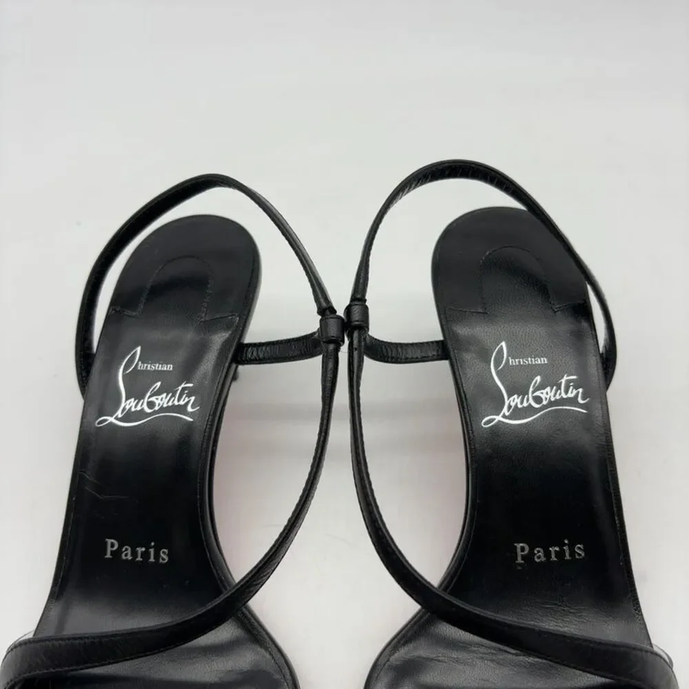 Christian Louboutin Slingback Sandals in Black